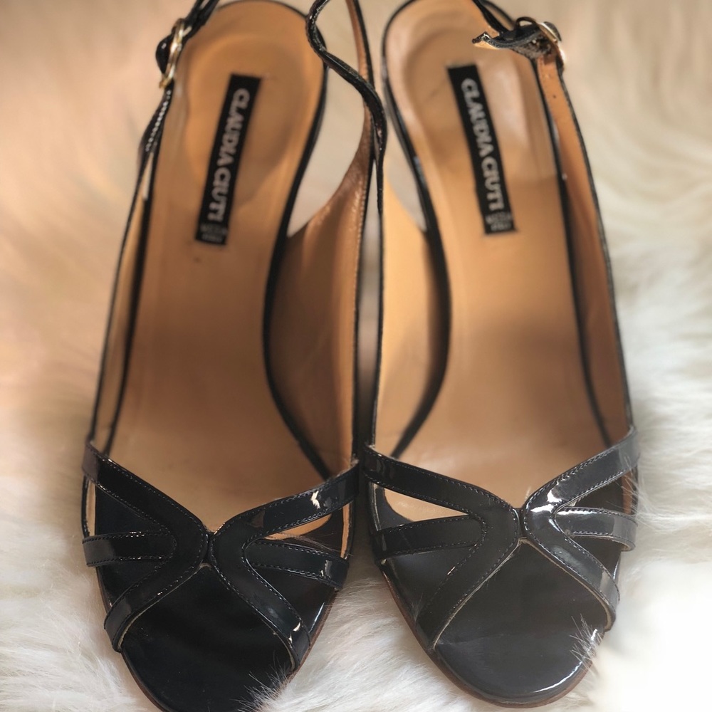 CLAUDIA CIUTI open toe sling back heels